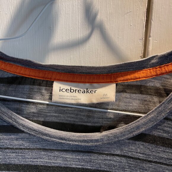 Icebreaker Women's Merino Wool Cool-Lite T-shirt Wave Stripe Size M - Picture 4 of 7